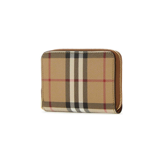 Carteira Check Burberry em Lona Revestida