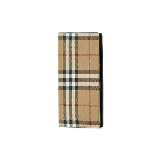Carteira Check Burberry em Lona