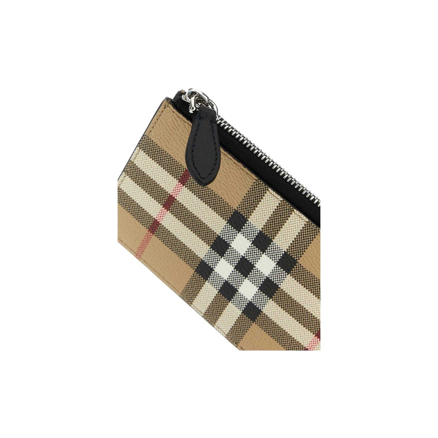 Carteira Check Burberry em Lona
