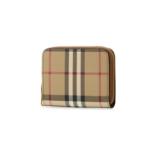Carteira Check Burberry em Lona Revestida