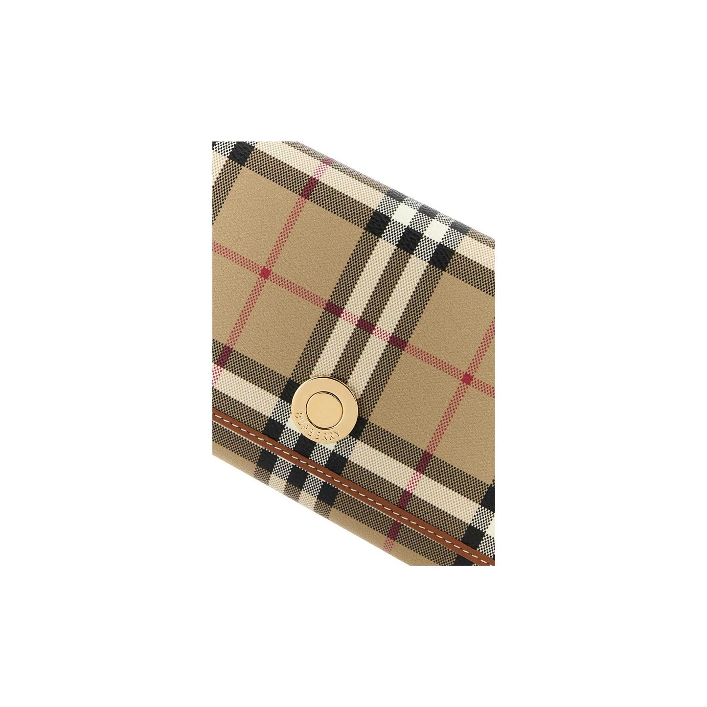 Carteira Check Burberry em Lona Revestida