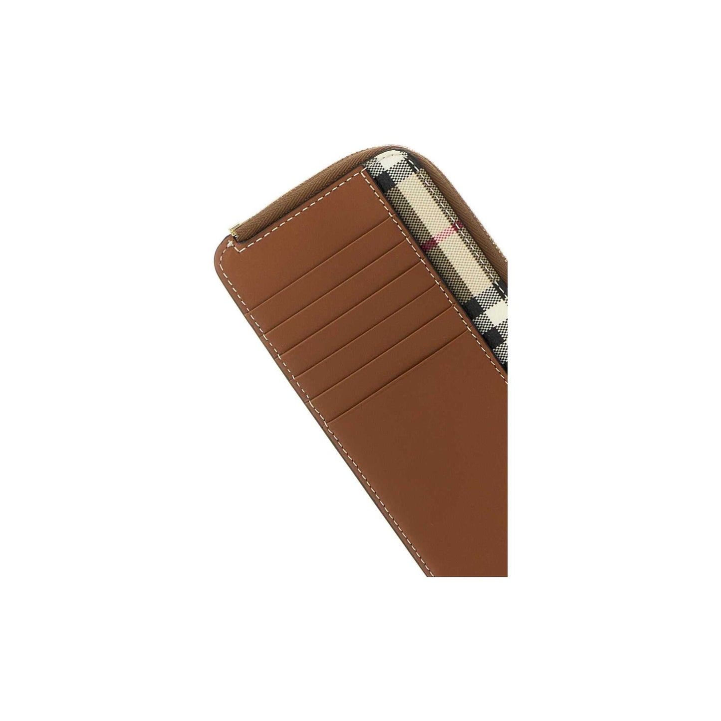 Porta-Cartões Check Burberry em Lona