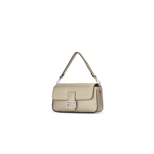 Mala Baguette Dourado em Pele