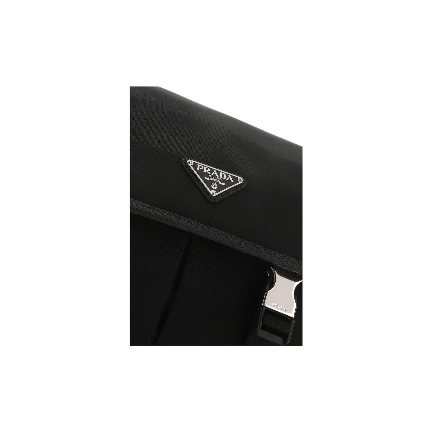Prada Mala de Ombro em Re-Nylon — Preto