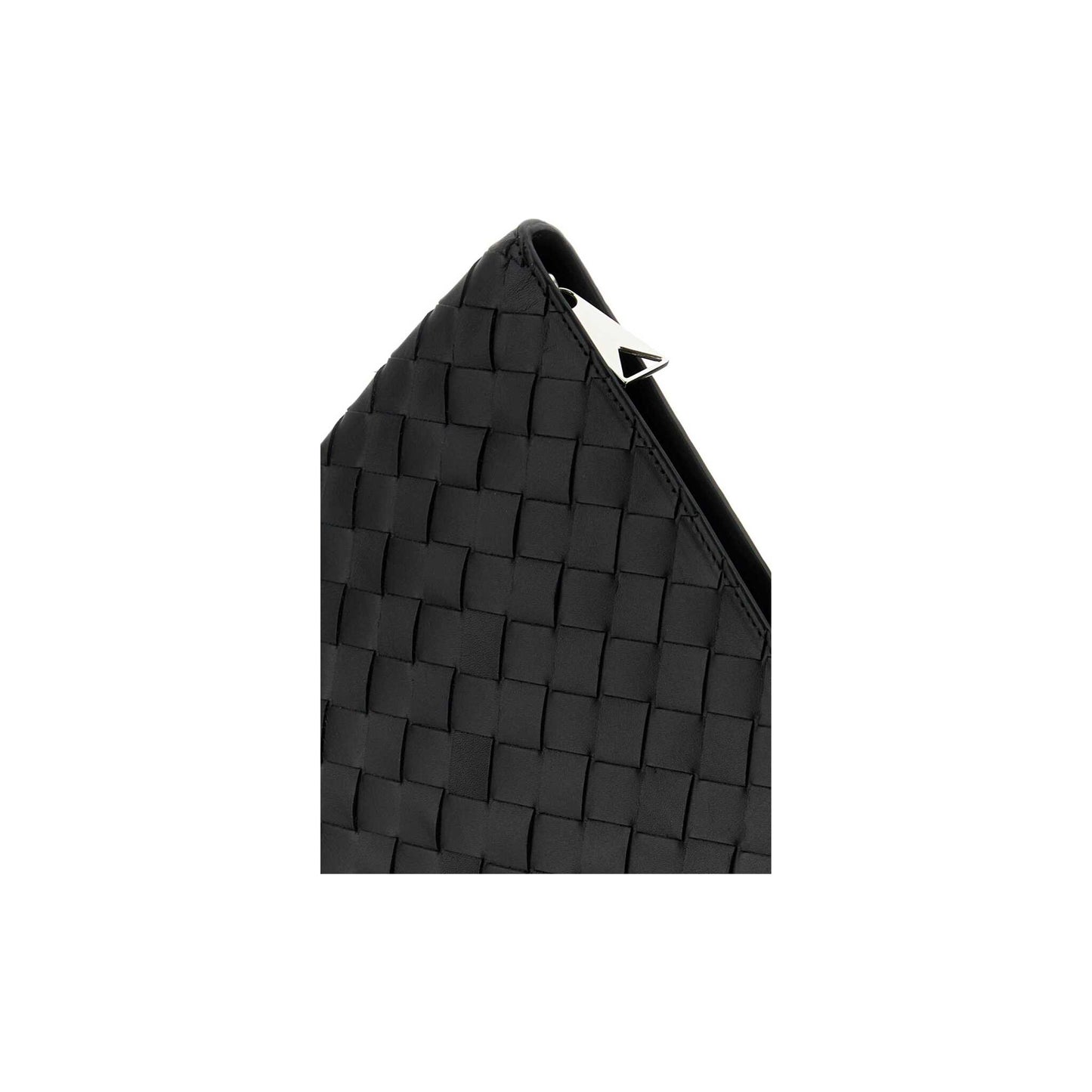 Clutch Pelle Ardesia em Intrecciato