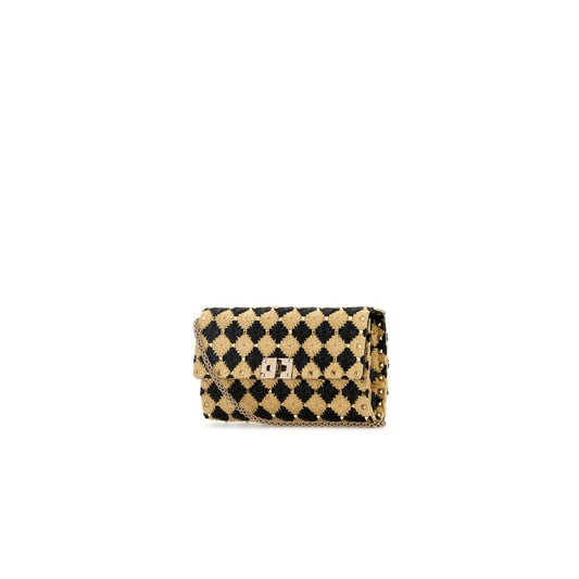 Mala de Ombro Rockstud em Pele