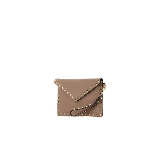Rockstud Grainy Calfskin Pouch