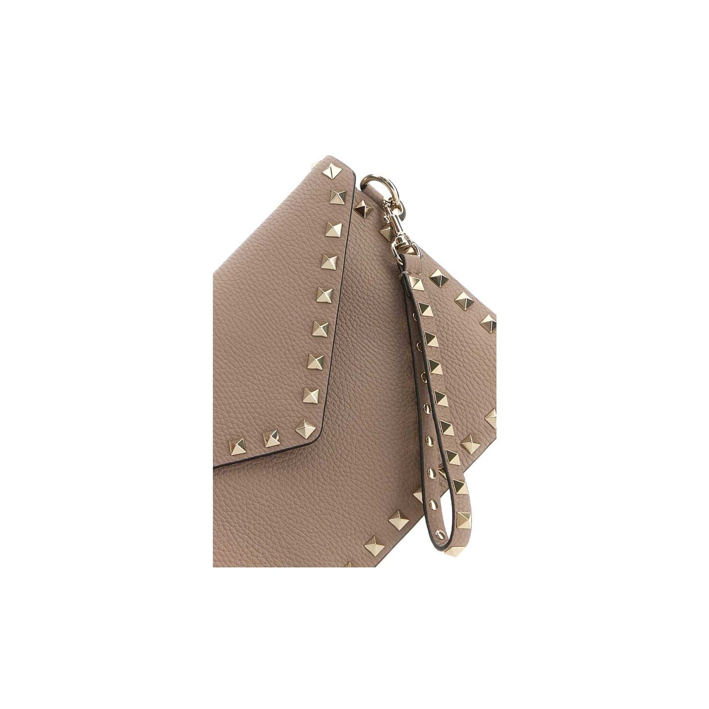 Rockstud Grainy Calfskin Pouch