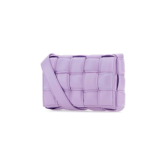 Mala Tiracolo Pequena Padded Cassette Lilla em Napa