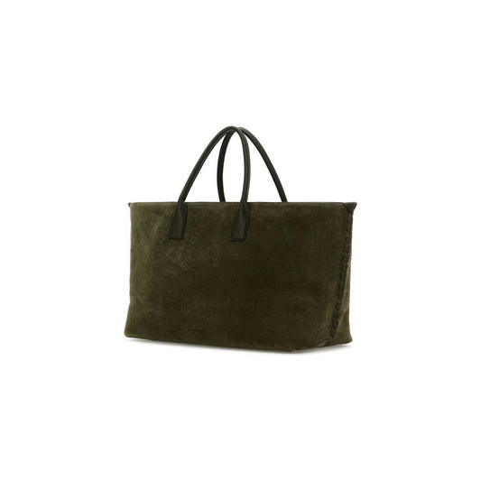 Mala Tote Grande Cabat Kaki em Camurça