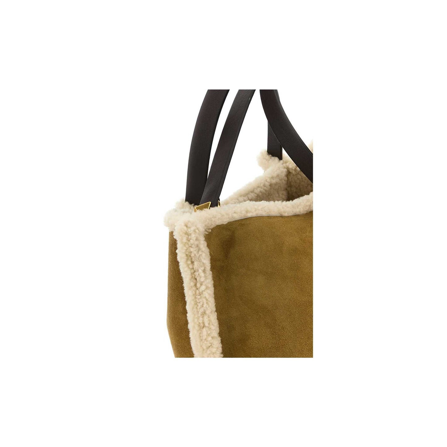 Valentino Garavani Medium Suede Shopping Bag With Sheepskin Lining