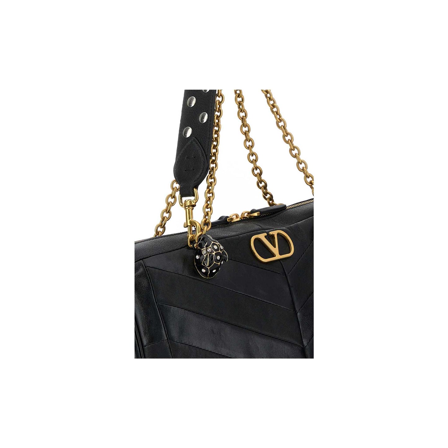 Valentino Garavani Panthea Shoulder Bag In Nappa Leather With Chevron Pattern