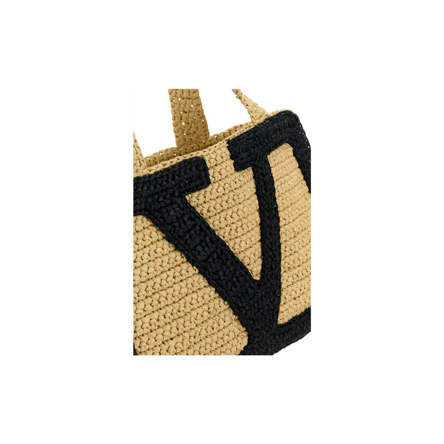 Valentino Garavani Viva Superstar Medium Shopping Bag In Raffia