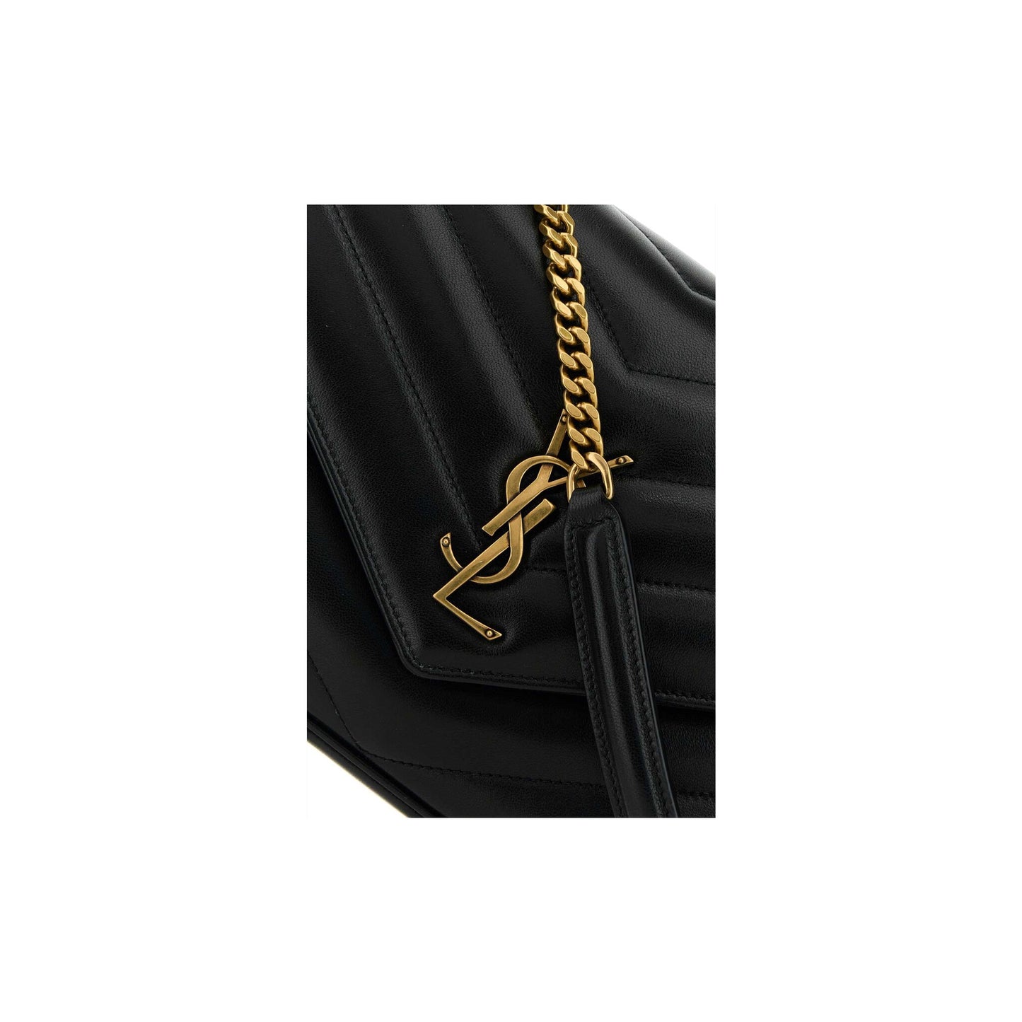 Saint Laurent Mala de Ombro Média Loulou em Pele