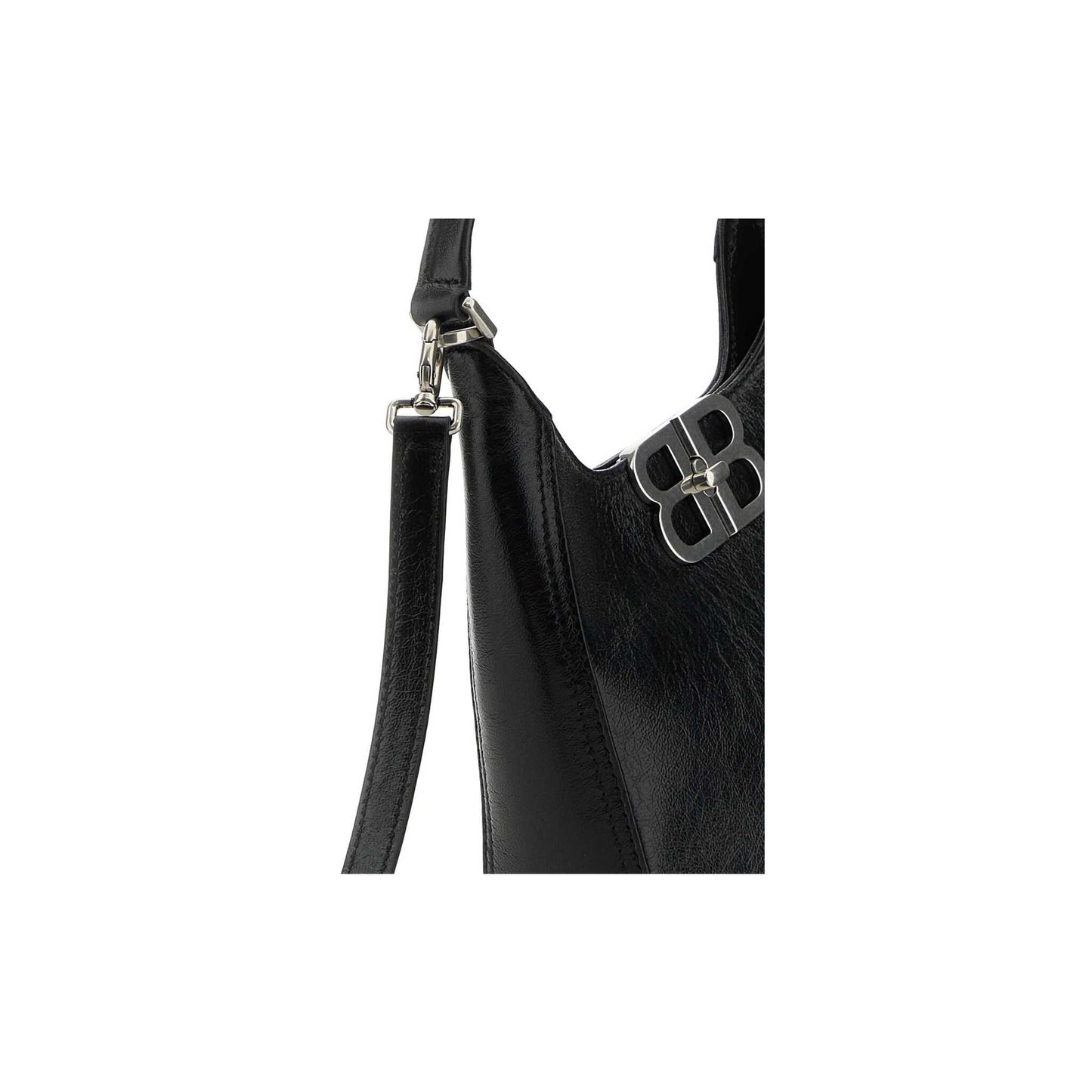 Mala de Mão BB Soft Hobo Pequena em Pele de Cordeiro