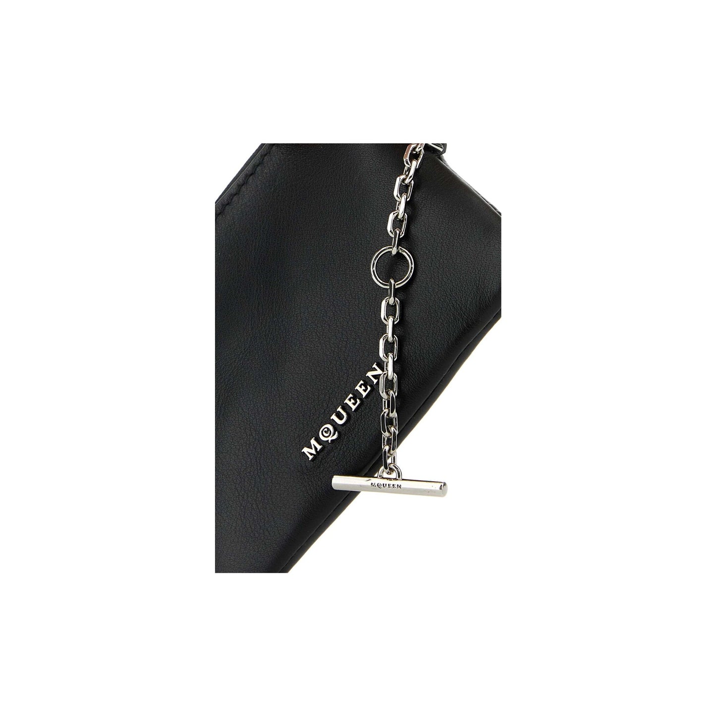 Porta-Cartões Sling em Pele de Vitelo Martelada Preta