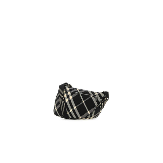 Shield Embroidered Fabric Messenger Bag