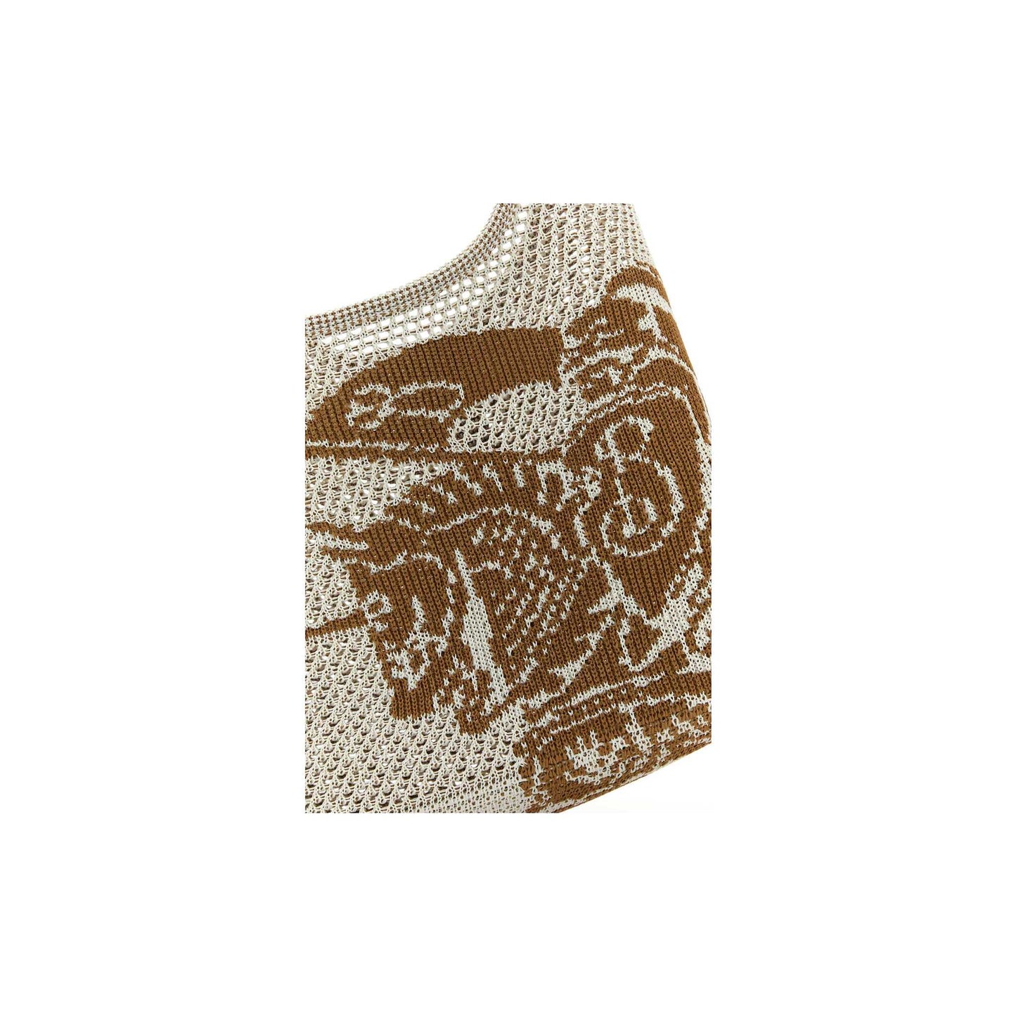 Large Crochet Shopping Bag in Viscose, Nylon and Polyester