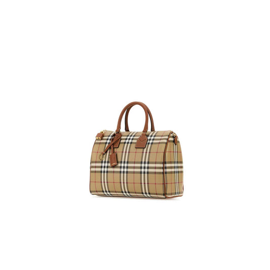 Check Bowling Bag in Printed Canvas
