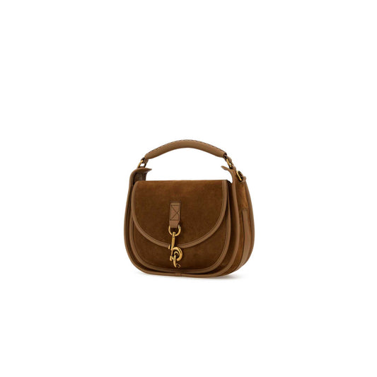 B Clip Messenger Bag in Suede