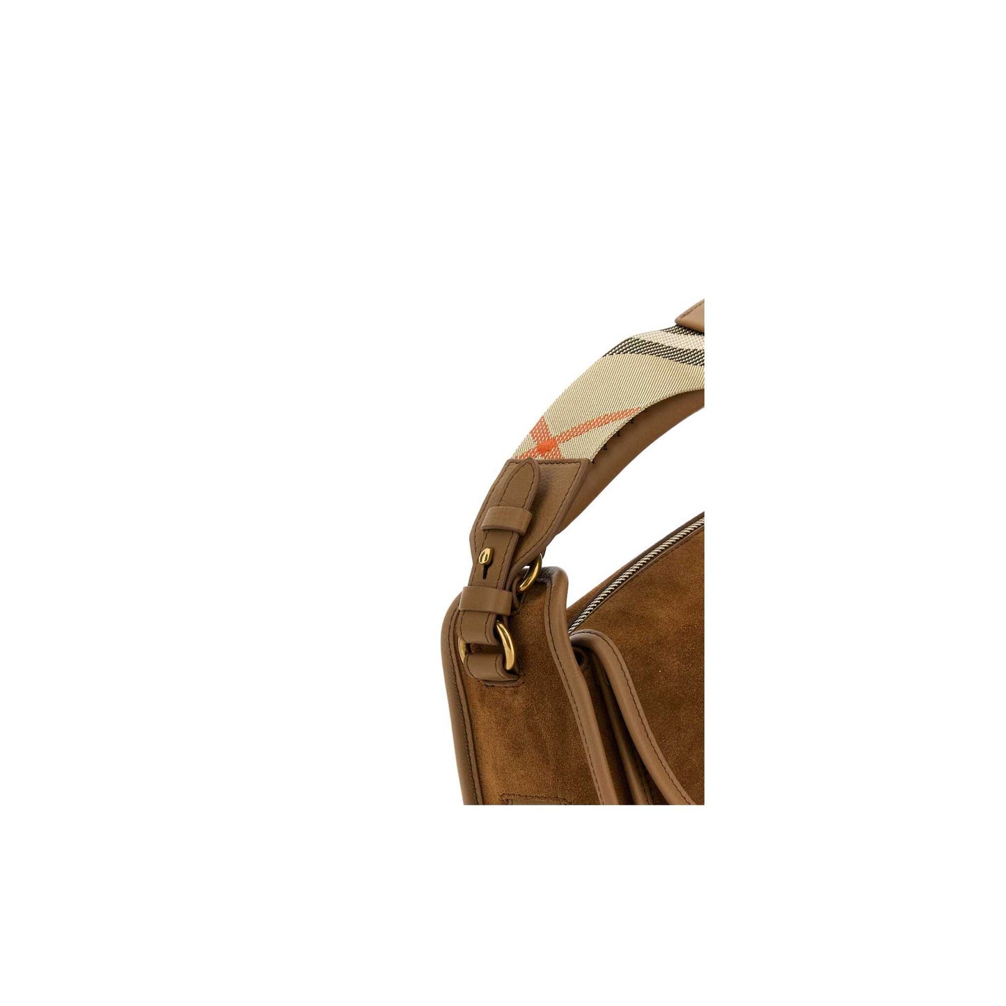 B Clip Messenger Bag in Suede