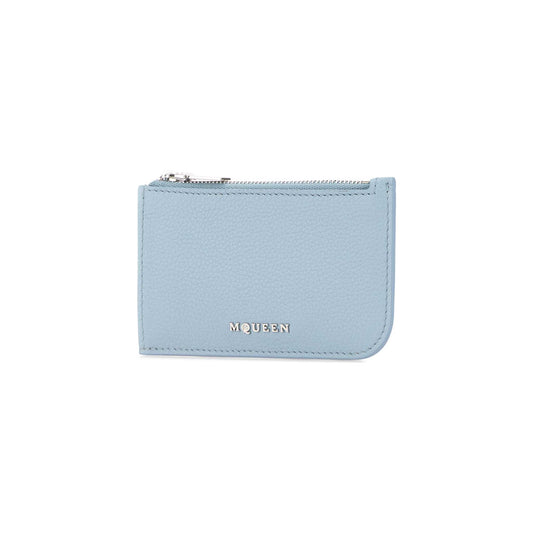 Sling Wallet with Clasp in Blue Leather