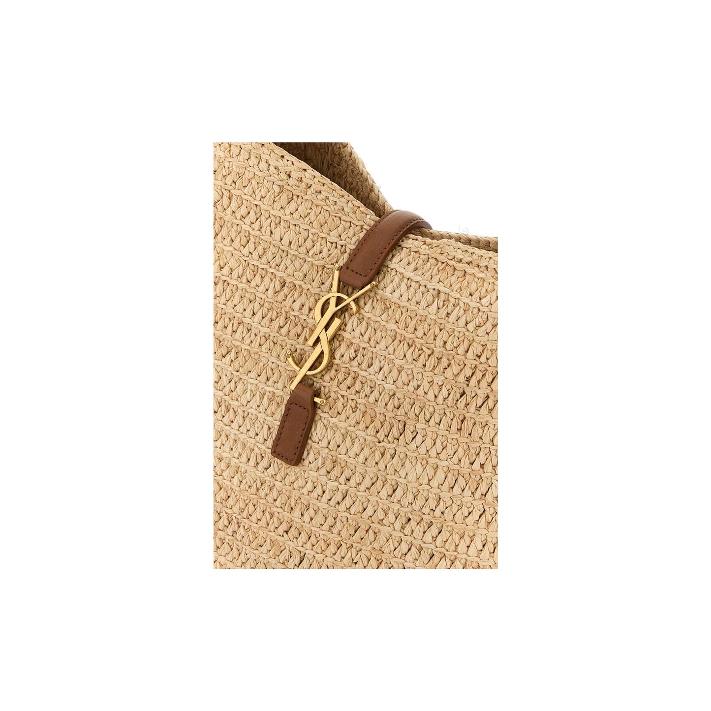 Saint Laurent Mala de Ombro Pequena em Ráfia