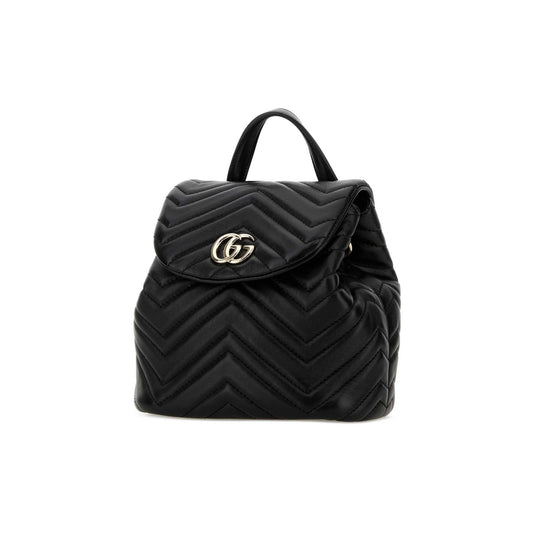Gucci Mochila GG Marmont em Lona — Preto