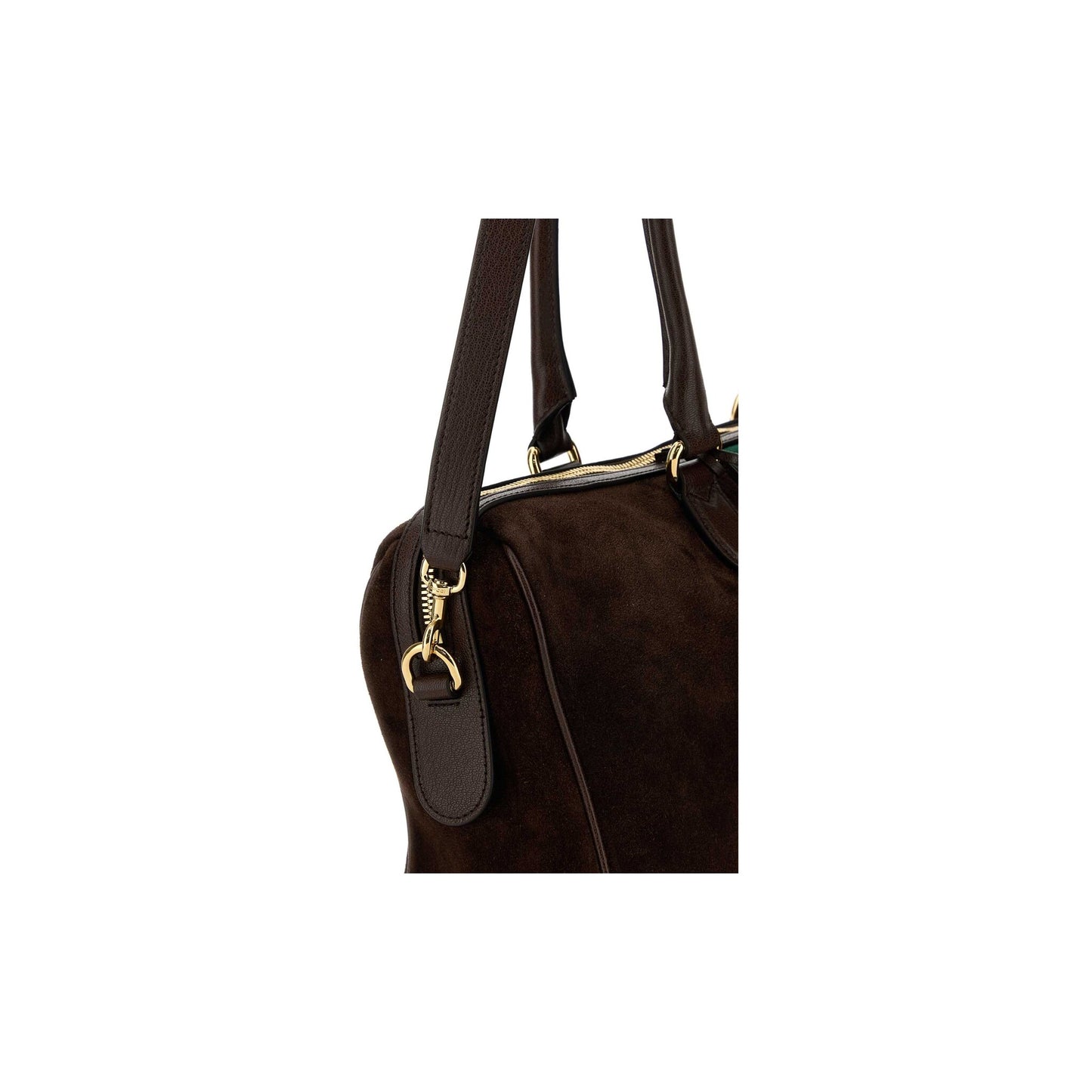 Gucci Mala Horsebit Web Borsetto em Lona — Dourado