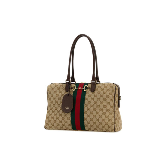 Gucci Mala Horsebit Borsetto em Lona