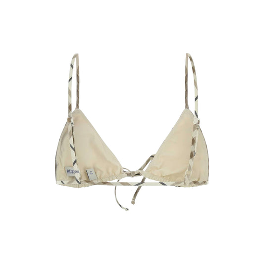 Burberry Checkered Front-Tied Bikini Top