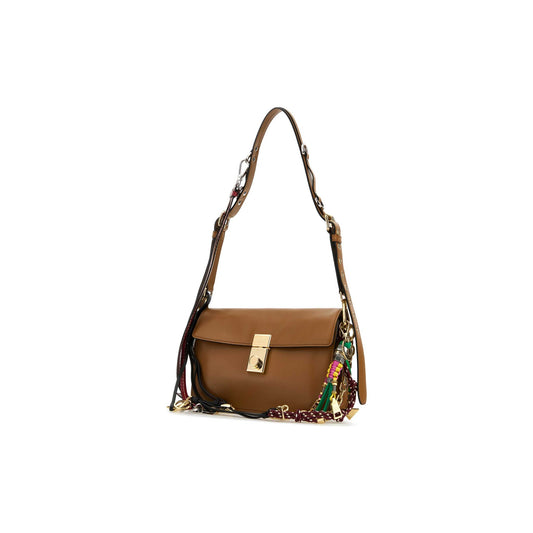 Prada Mala de Ombro Pequena Soft Sound em Pele — Verde-Militar