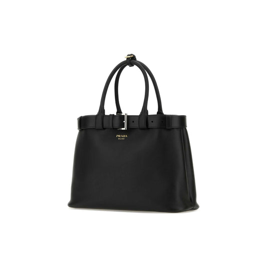 Prada Mala de Mão Grande Buckle em Pele