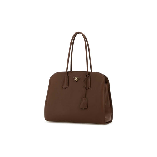 Prada Mala de Ombro em Pele — Caramelo