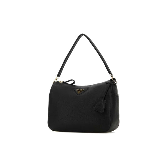 Prada Mala de Ombro Média em Lona — Azul