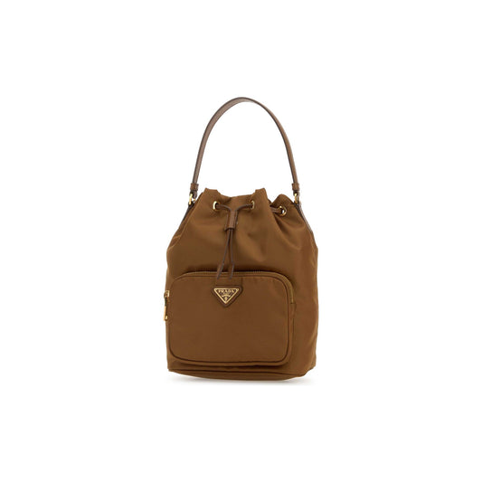 Prada Mala Saco Buckle em Re-Nylon — Azul-Marinho