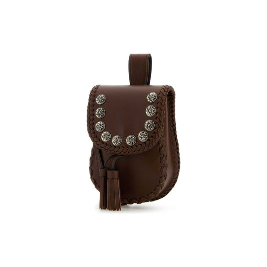 Prada Mala Tiracolo em Pele — Caramelo