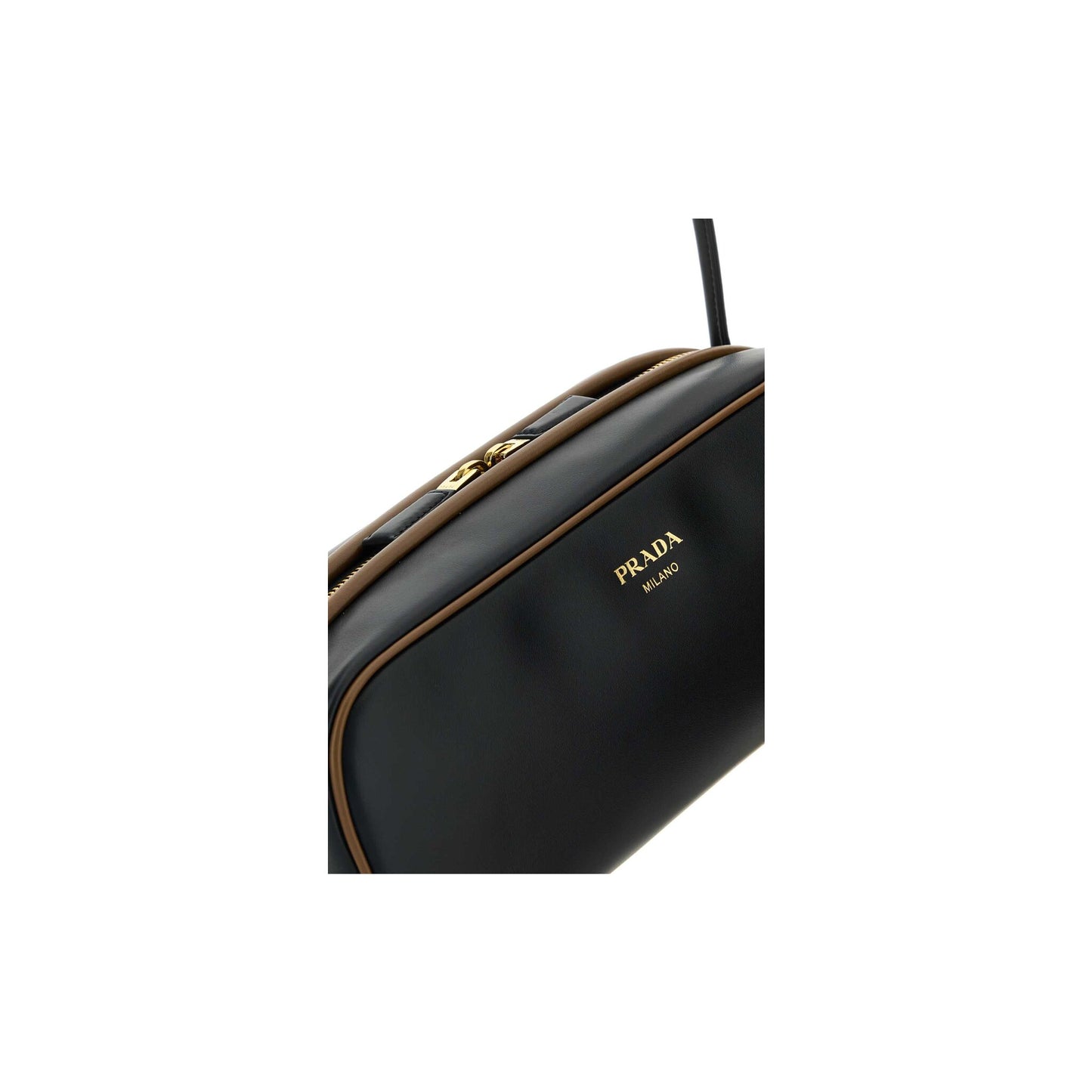 Prada Mala de Ombro em Pele — Bege