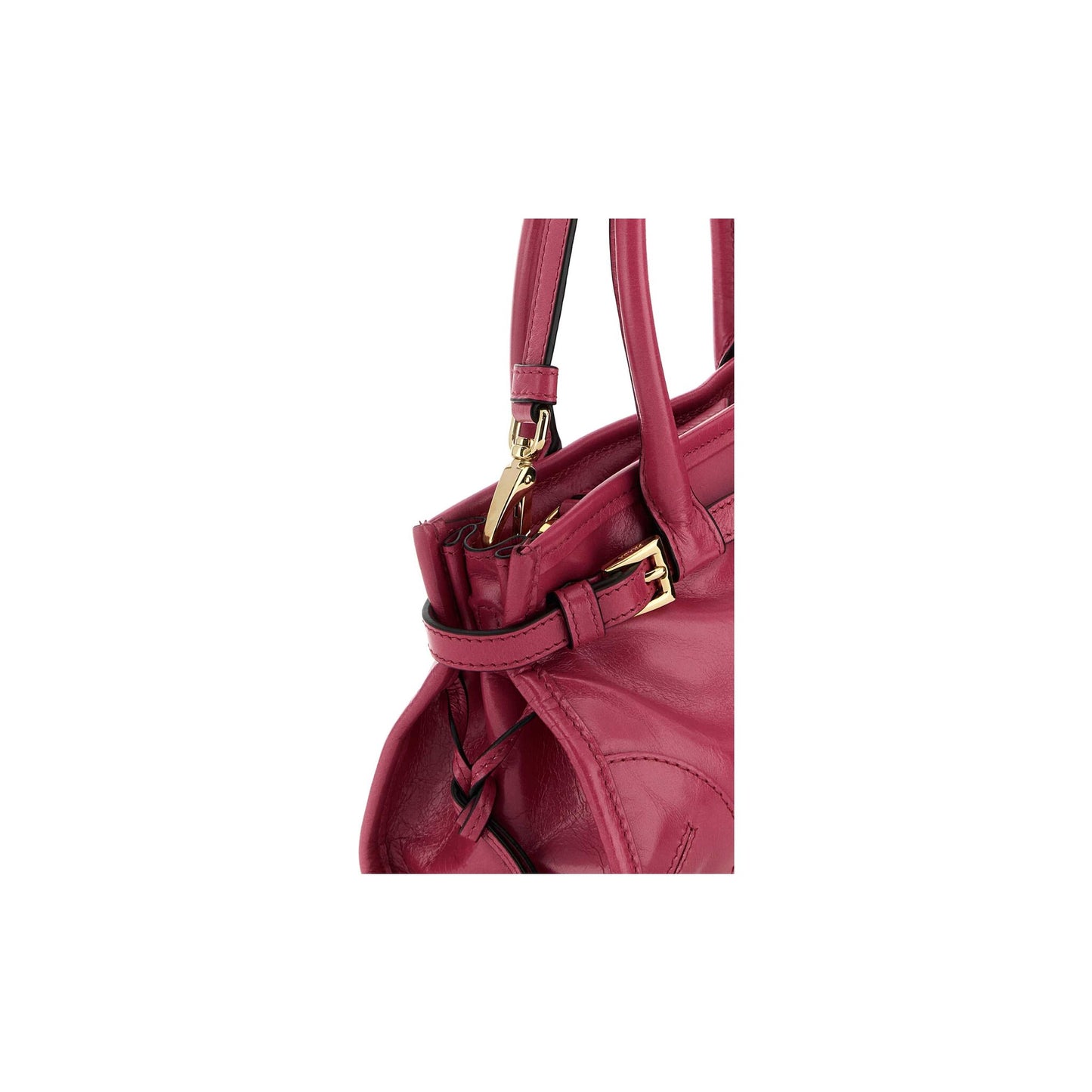 Prada Mala de Mão Mini Bonnie em Pele — Vermelho