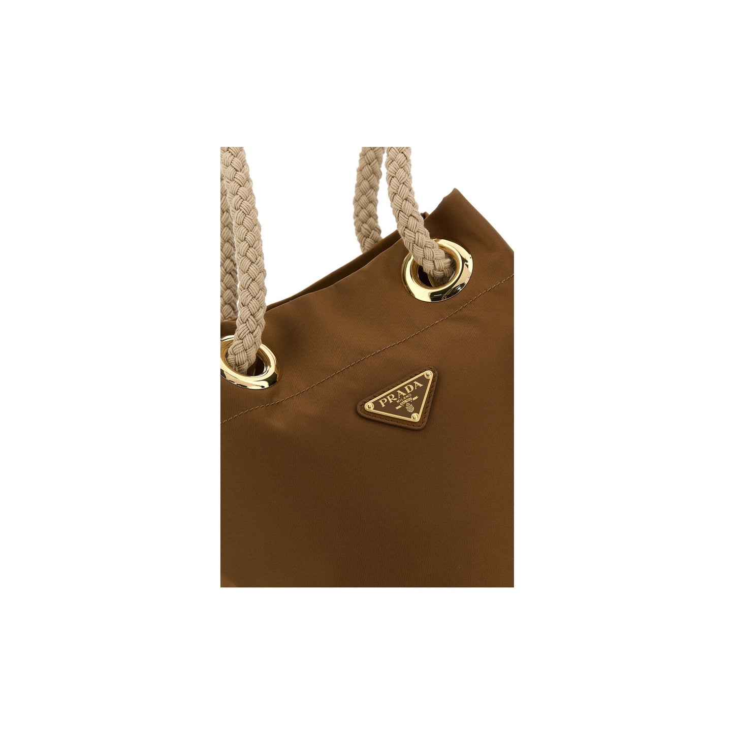 Prada Mala de Ombro Pequena Buckle em Re-Nylon — Azul