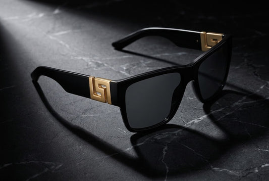 Versace VE4296: Óculos de Sol Quadrados Pretos em Entrega Imediata