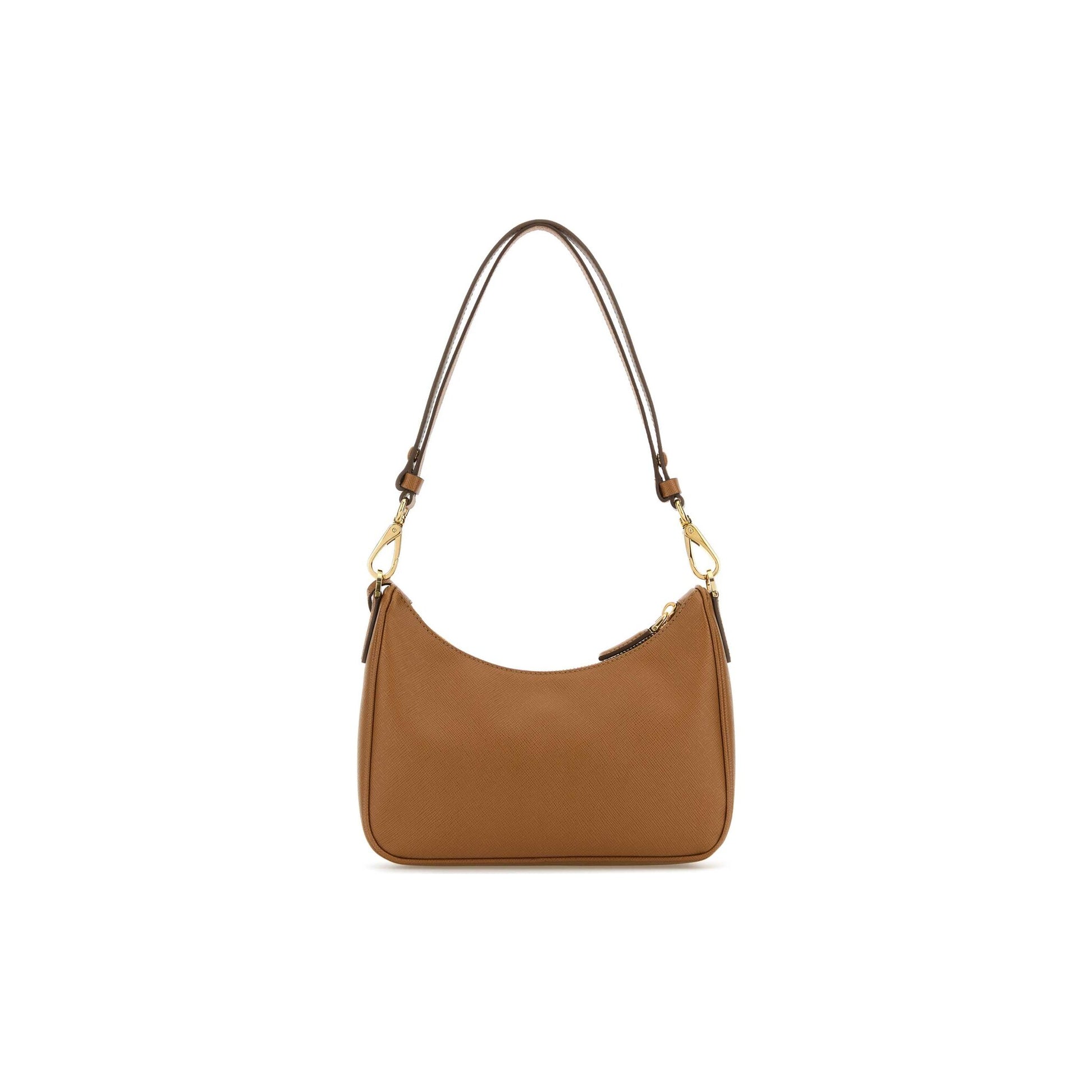 Prada Mala Mini Re-Edition em Pele — Castanho