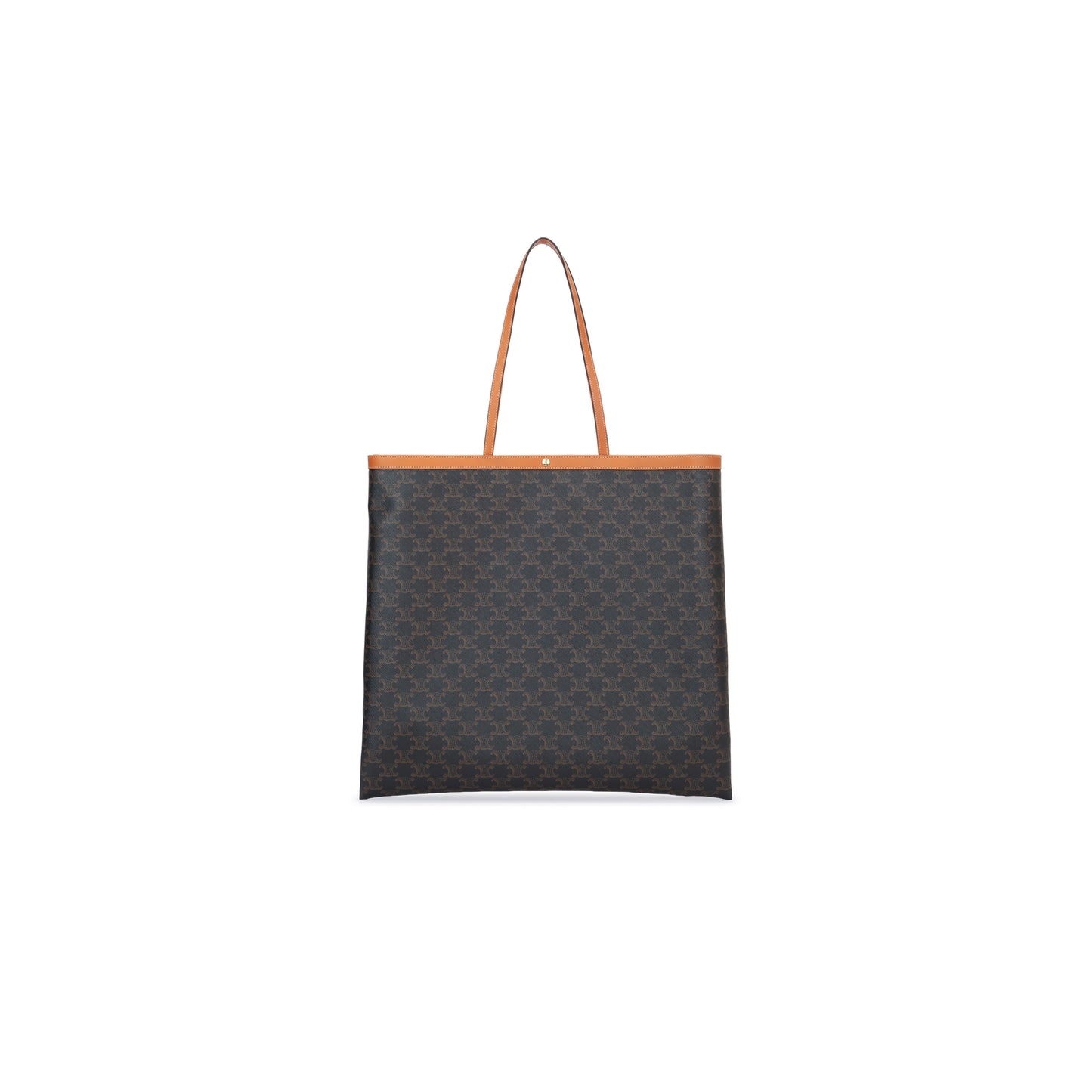 Mala Sacola Grande Flat em Lona Triomphe e Cabedal Natural 123842O9003MI
