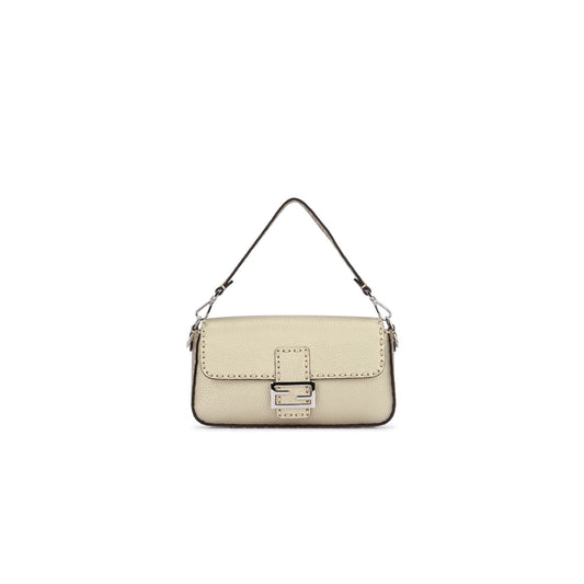 Mala Baguette Dourado em Pele