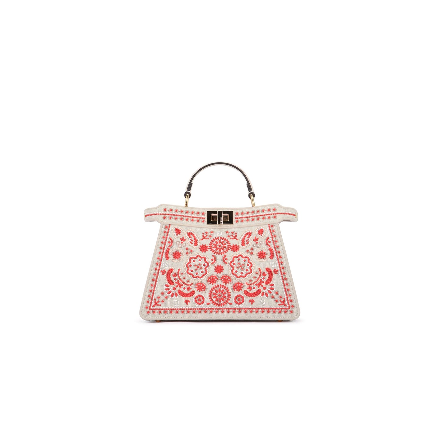 Mala Peekaboo Lona em Pele