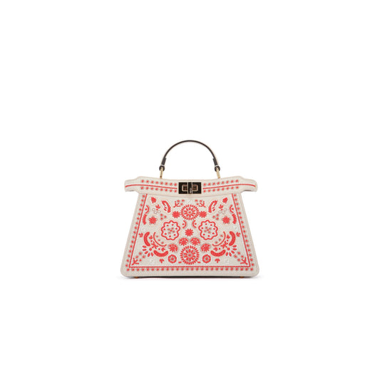 Mala Peekaboo Lona em Pele