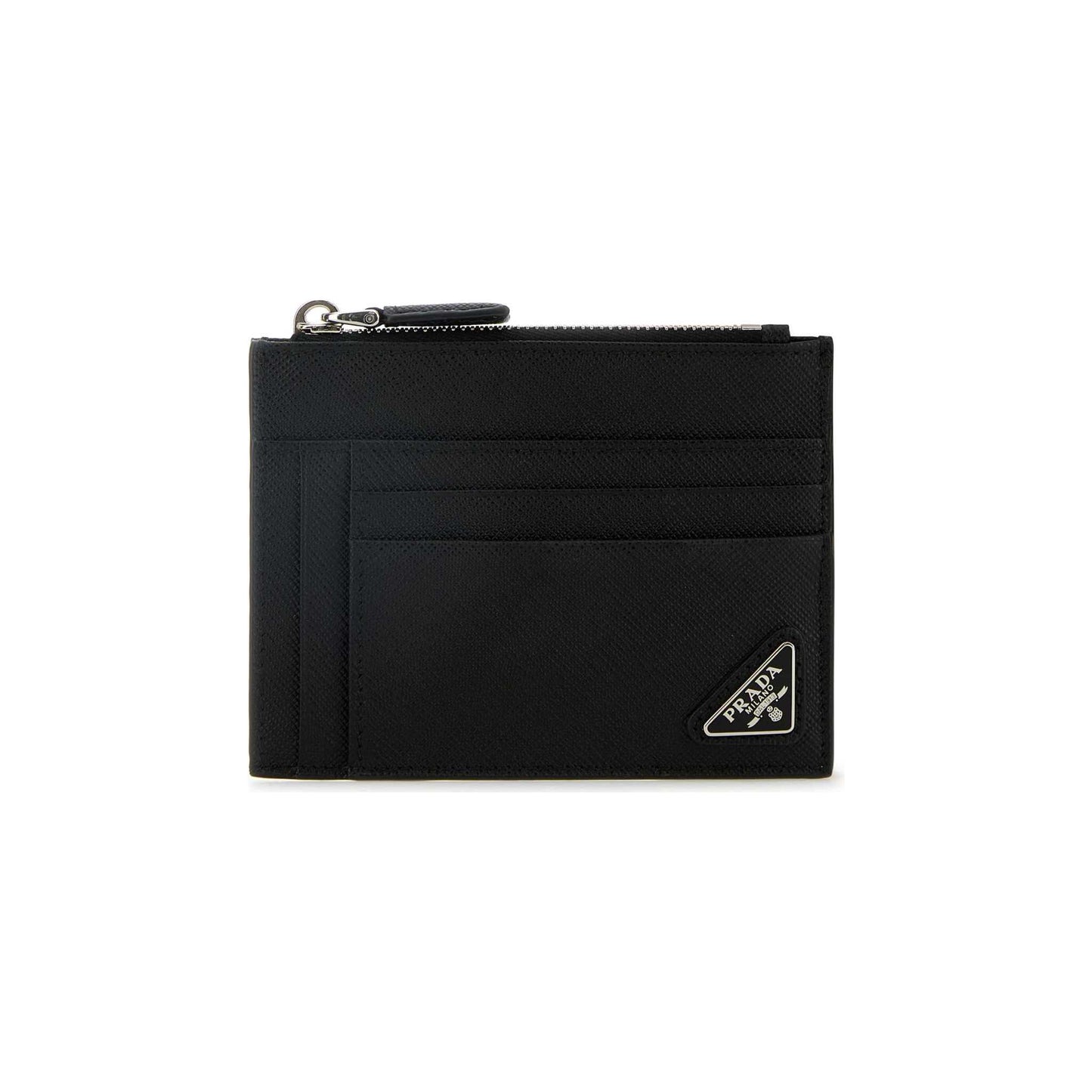 Prada Porta-Cartões em Couro preta