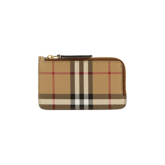 Porta-Cartões Check Burberry em Lona Revestida