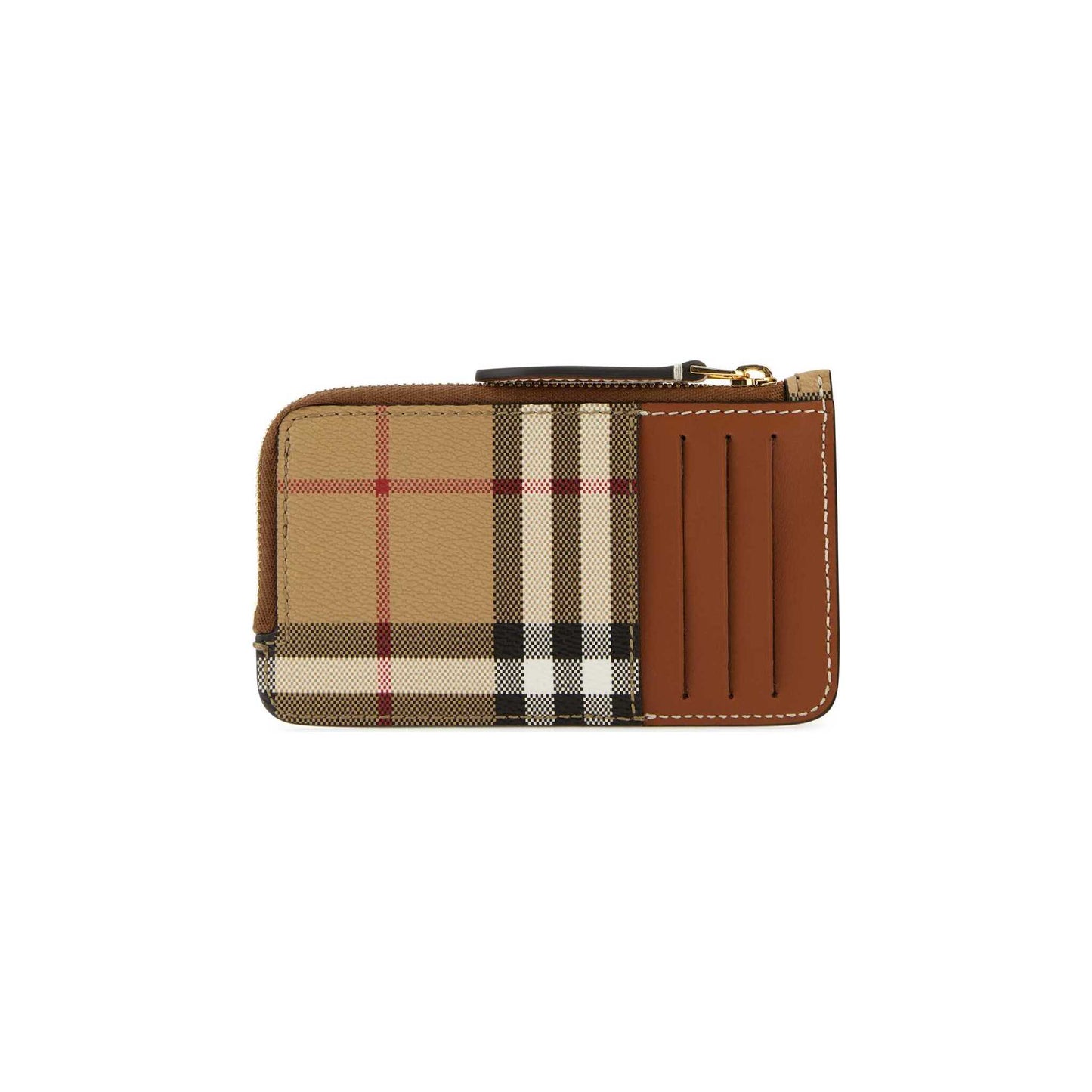 Porta-Cartões Check Burberry em Lona Revestida