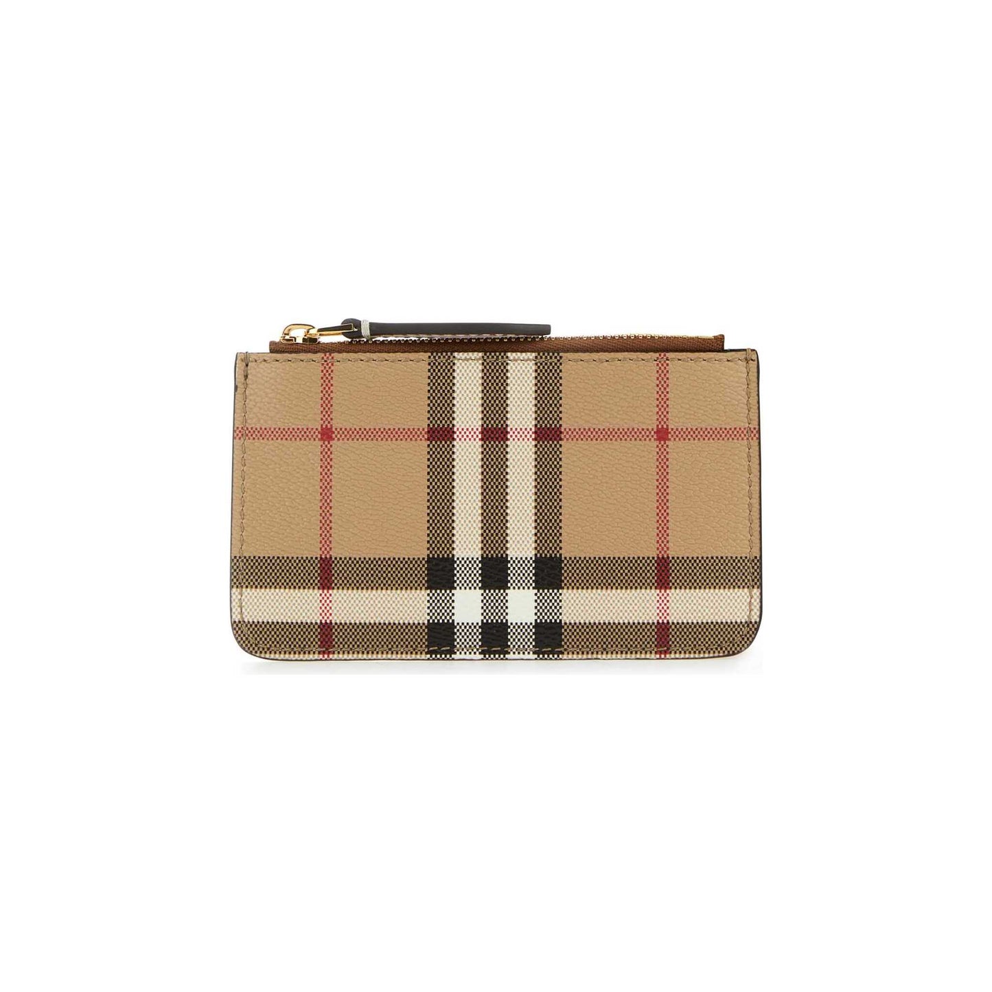 Porta-Moedas Check Burberry em Lona Revestida